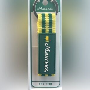 Masters Tournament Green and Yellow Striped Key Ring